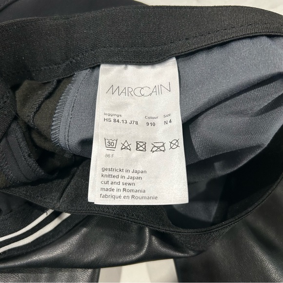 Marc Cain 50/50 Faux Leather & Stretch Fabric Joggers - Picture 9 of 13
